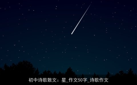 初中诗歌散文：星_作文50字_诗歌作文