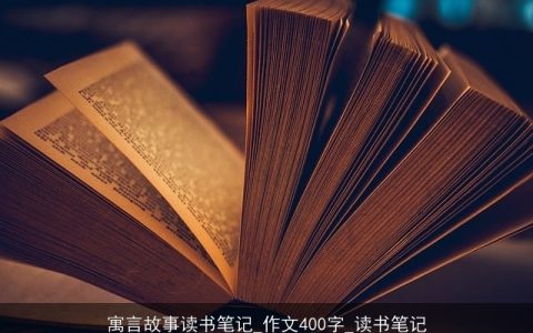 寓言故事读书笔记_作文400字_读书笔记