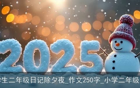 小学生二年级日记除夕夜_作文250字_小学二年级日记