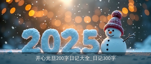 开心元旦200字日记大全_日记300字