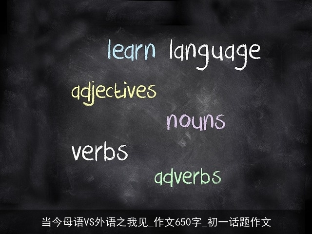 当今母语VS外语之我见_作文650字_初一话题作文