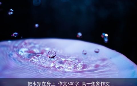 把水穿在身上_作文800字_高一想象作文