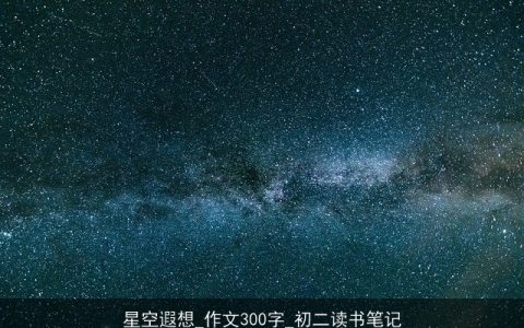 星空遐想_作文300字_初二读书笔记