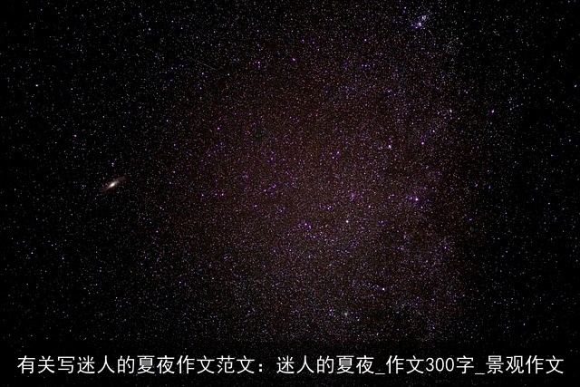 有关写迷人的夏夜作文范文：迷人的夏夜_作文300字_景观作文