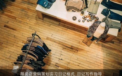 服装店营销策划实习日记格式_日记写作指导