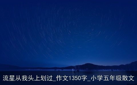 流星从我头上划过_作文1350字_小学五年级散文