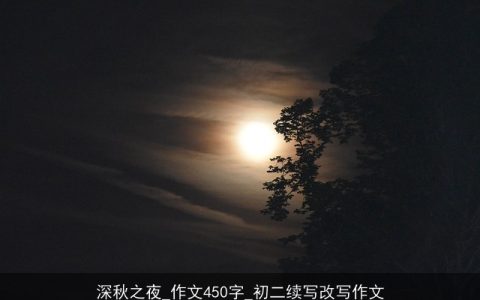 深秋之夜_作文450字_初二续写改写作文