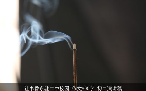 让书香永驻二中校园_作文900字_初二演讲稿