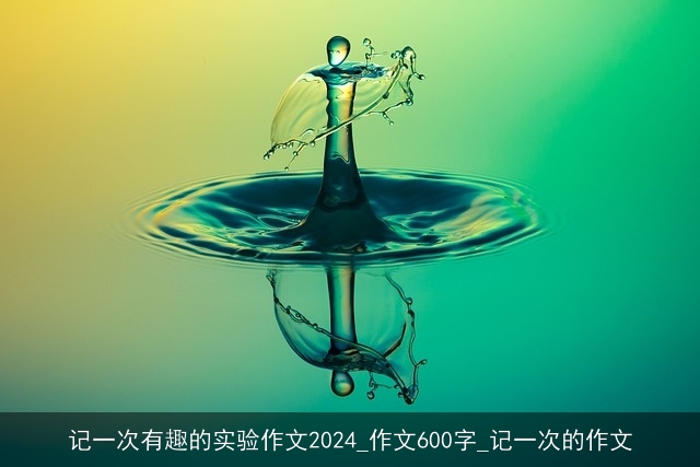 记一次有趣的实验作文2024_作文600字_记一次的作文