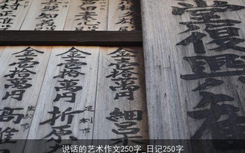 说话的艺术作文250字_日记250字