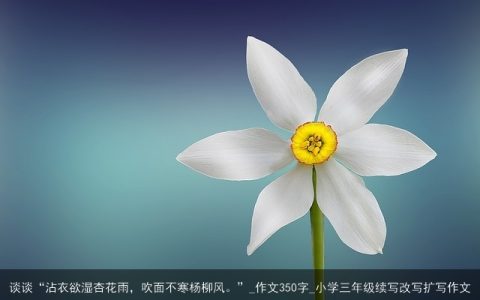 谈谈“沾衣欲湿杏花雨，吹面不寒杨柳风。”_作文350字_小学三年级续写改写扩写作文