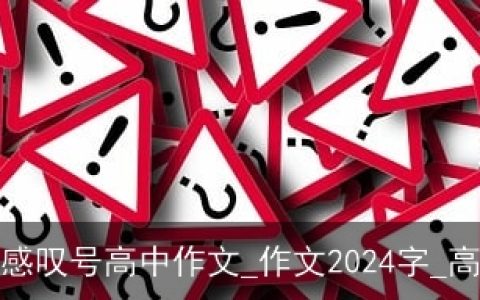 问号与感叹号高中作文_作文2024字_高二作文