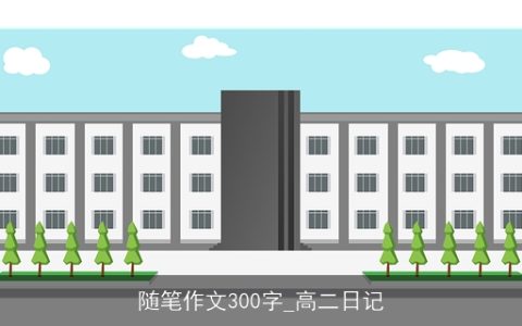 随笔作文300字_高二日记