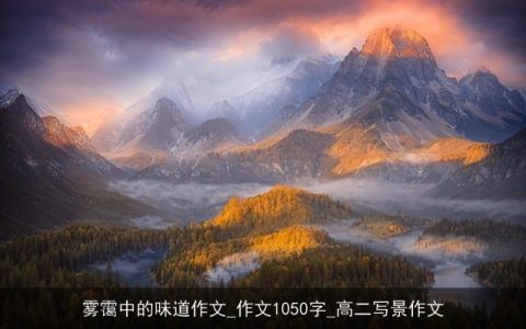 雾霭中的味道作文_作文1050字_高二写景作文