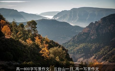 高一800字写景作文：云台山一日_高一写景作文