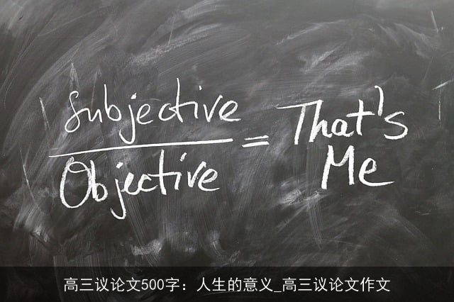 高三议论文500字：人生的意义_高三议论文作文
