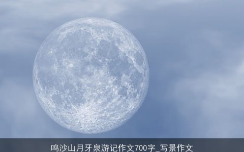 鸣沙山月牙泉游记作文700字_写景作文