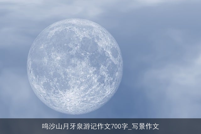 鸣沙山月牙泉游记作文700字_写景作文