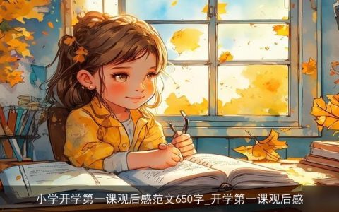 小学开学第一课观后感范文650字_开学第一课观后感