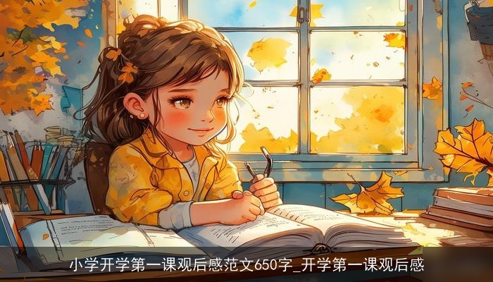 小学开学第一课观后感范文650字_开学第一课观后感