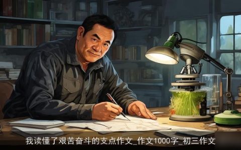 我读懂了艰苦奋斗的支点作文_作文1000字_初三作文